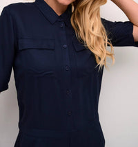 Kaffe - Ruthie Cropped Leg Button Jumpsuit