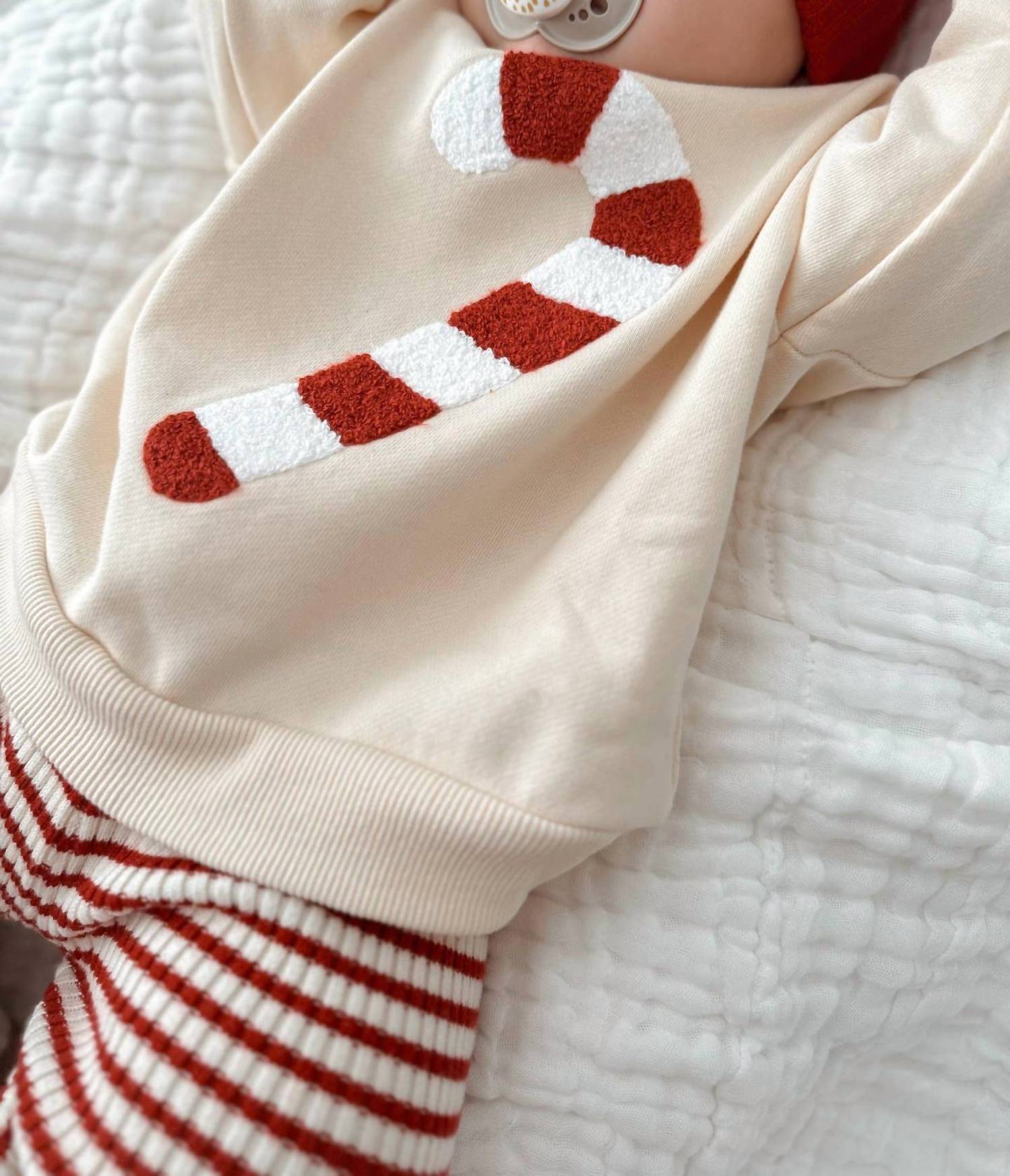 Luna & Luca - Candy Cane Chenille Pullover Set