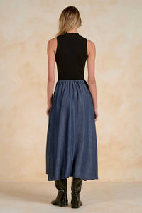 Elan - Sleeveless Mock Neck Dress