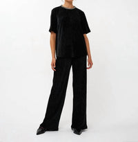 Esqualo - Viva Velvet Plisse Top