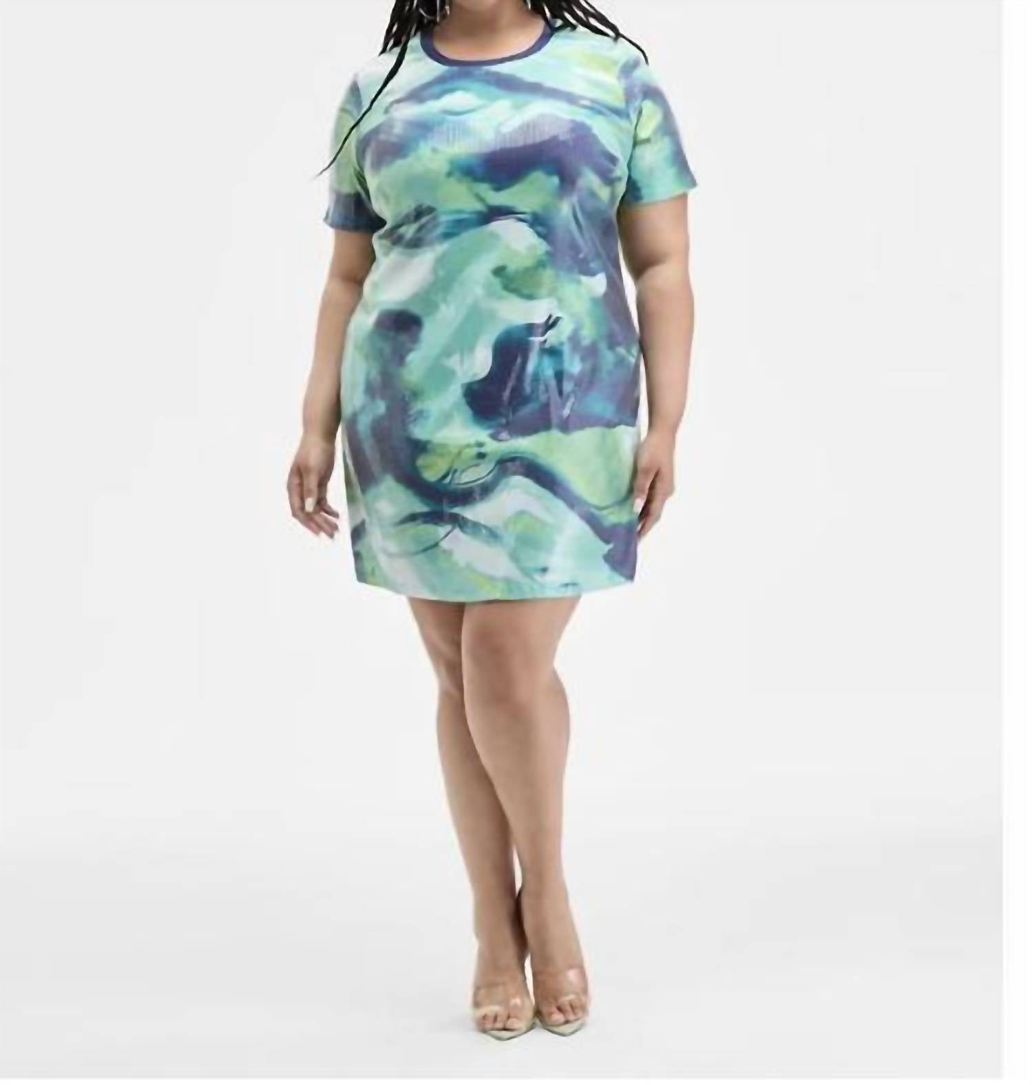Nina Parker - Trendy Plus Printed Short Dress