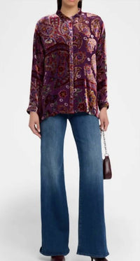 Johnny Was - Slim audrey collarded burnout Shirt
