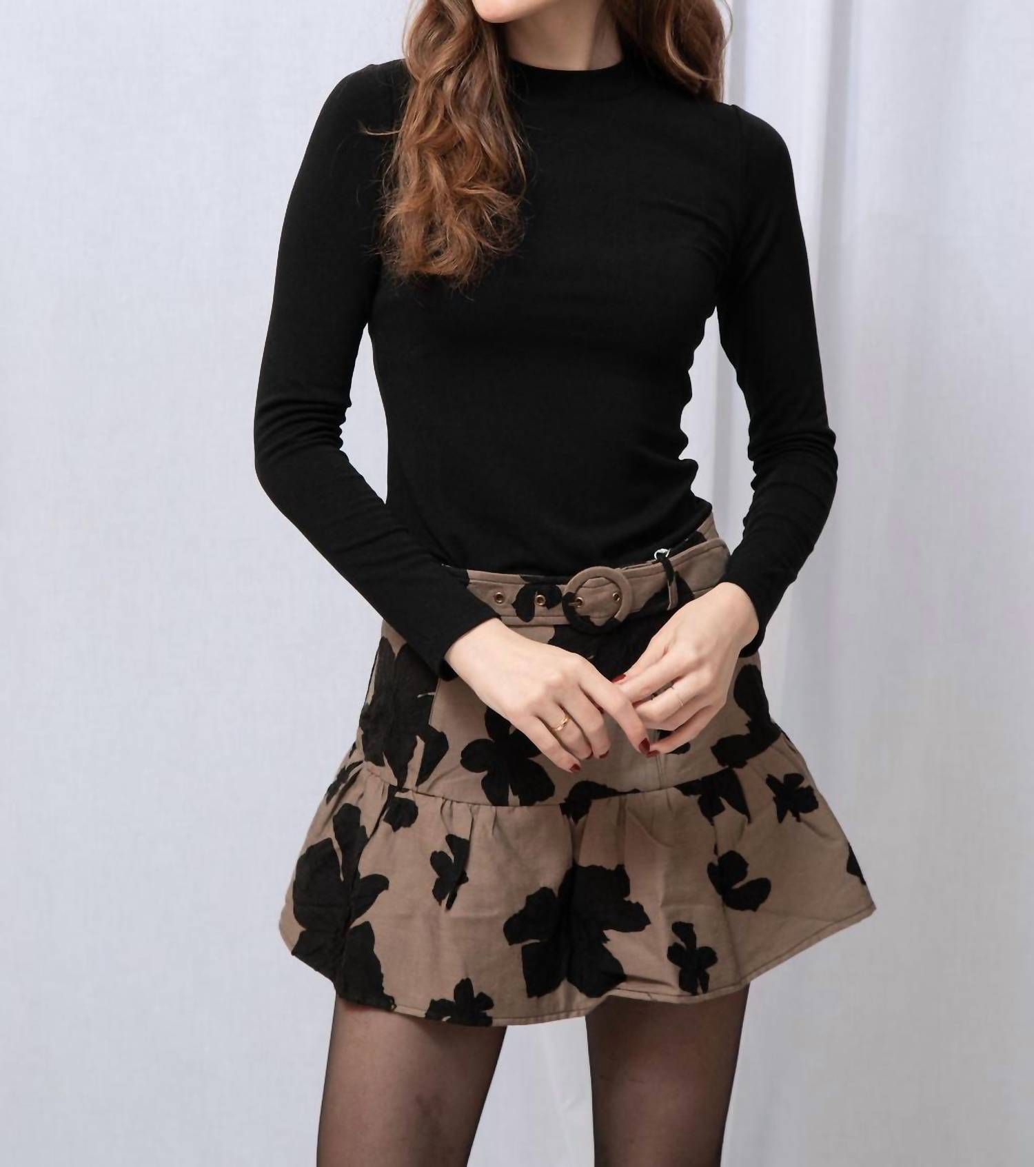 Aureum - Sophie Jacquard Mini Skirt