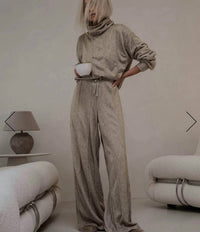 Splendid Women's Cable Lounge Wide Leg Pant in beige - women's pants