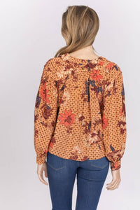 Ulla Johnson Women's Aria Blouse in garden rose - women's blouse - detail view