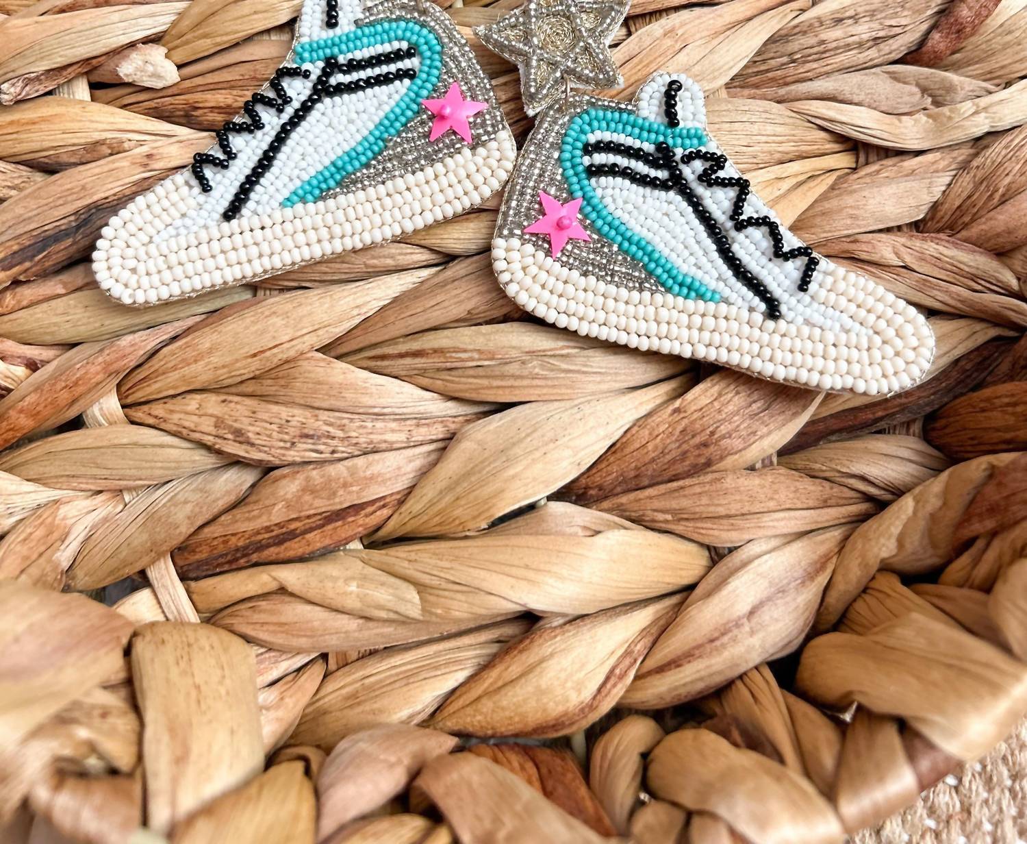 White Label - Women's Beaded Sneaker Earrings