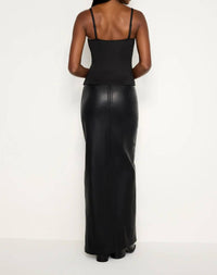 Good American - Faux Leather Maxi Skirt