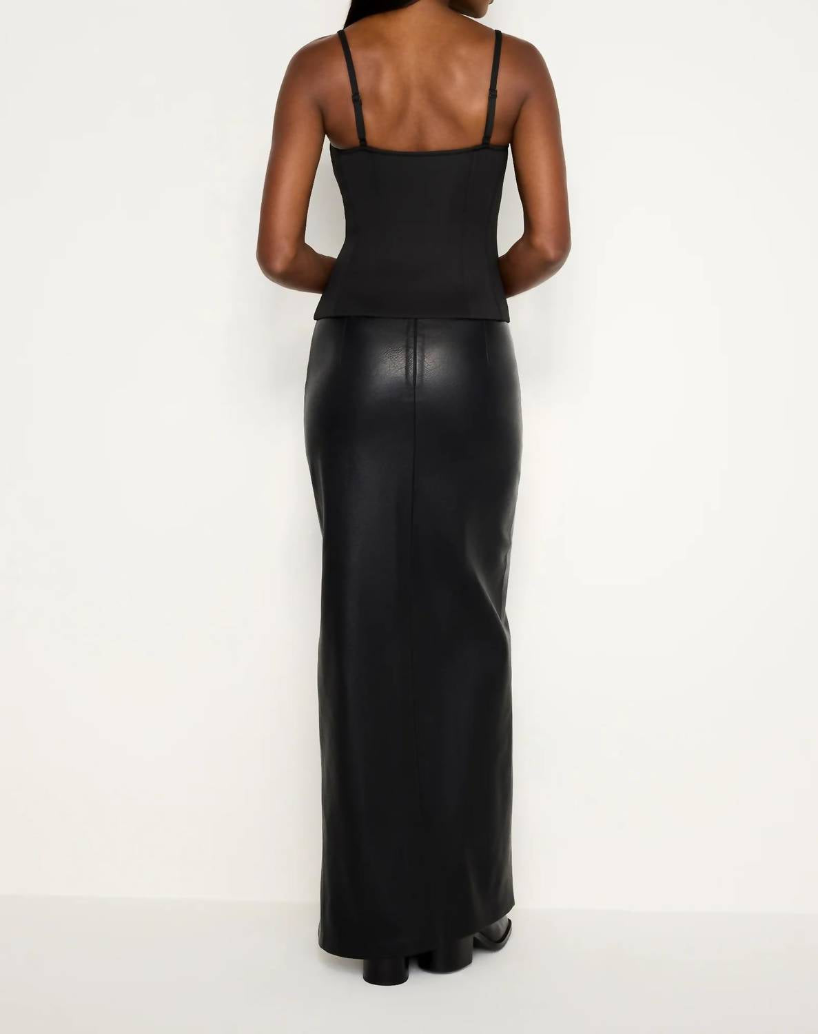 Good American - Faux Leather Maxi Skirt