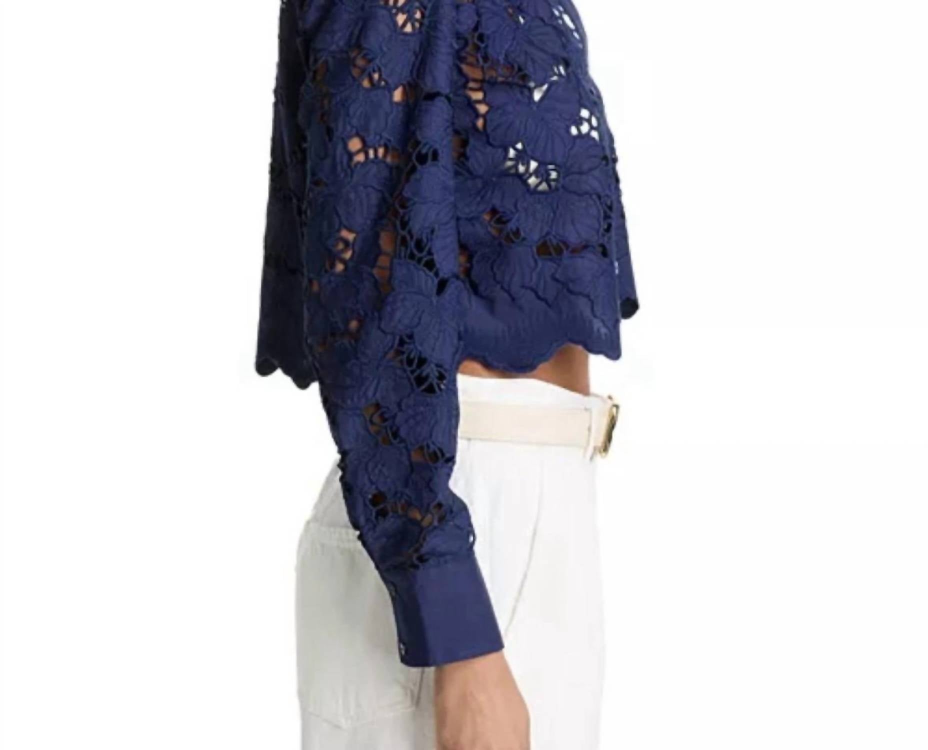 L'Agence - Seychelle Cropped Buttondown Shirt