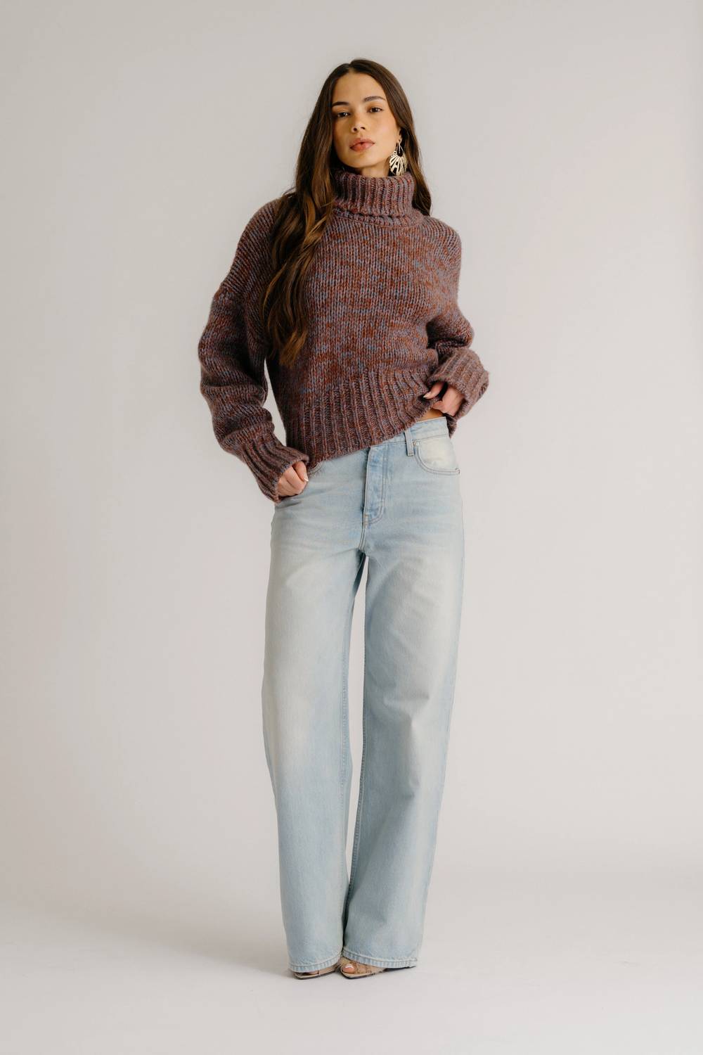 Sablyn - Darcey Cropped Slouchy Turtleneck Sweater