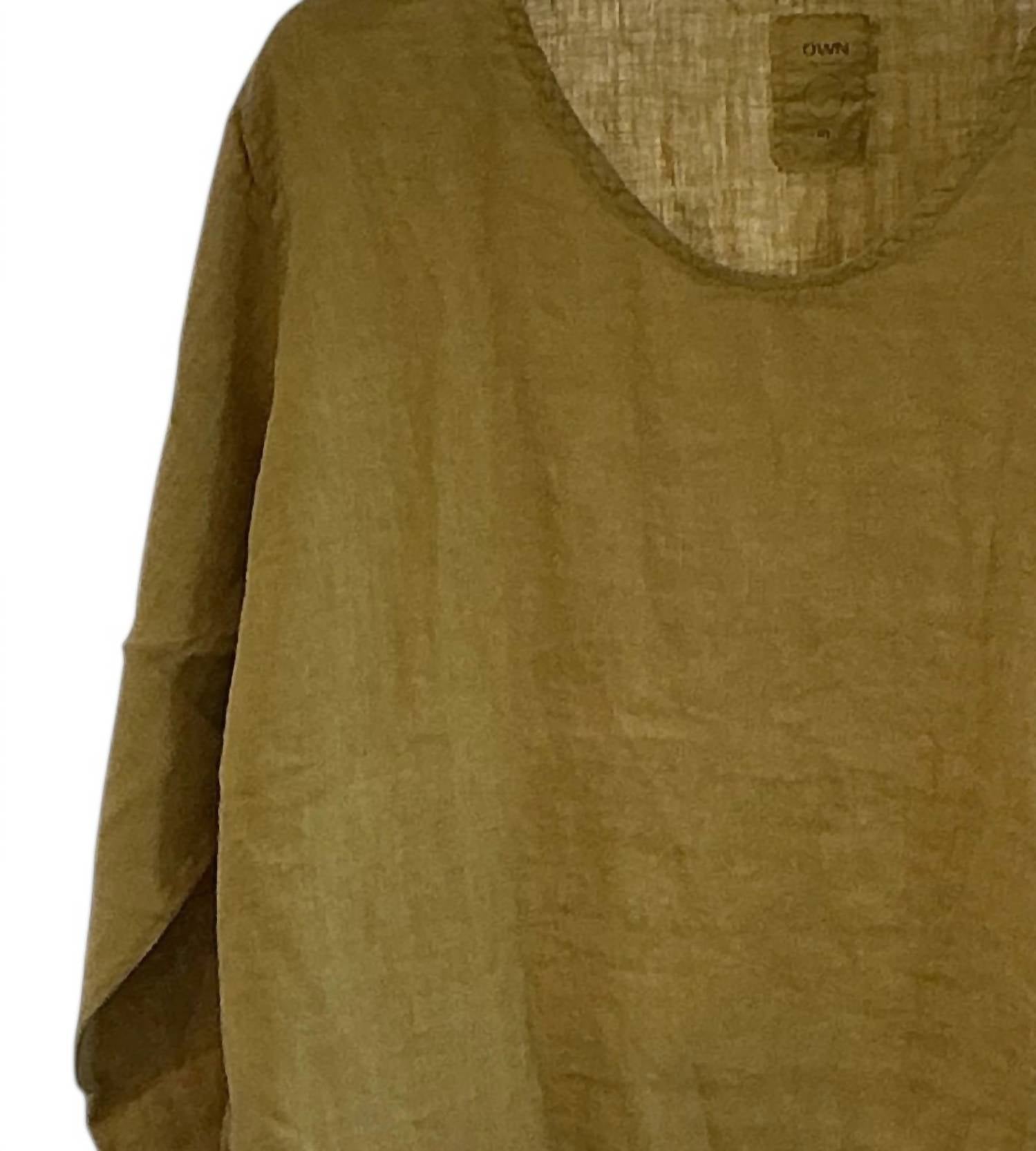 Own By Basics - Women's Linen Long Sleeve Blouse