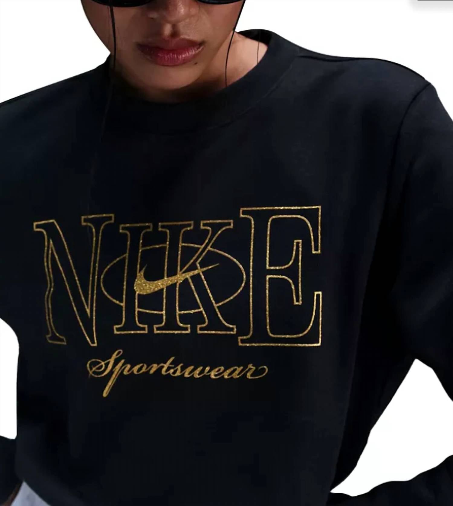 Nike - Women's Club Fleece Shine Crewneck Sweatshirt