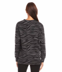 Karen Kane - Ayla Animal Print Long Sleeve V-neck Sweatshirt