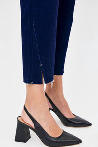 Hidden - Hem Slit Cropped Jeans