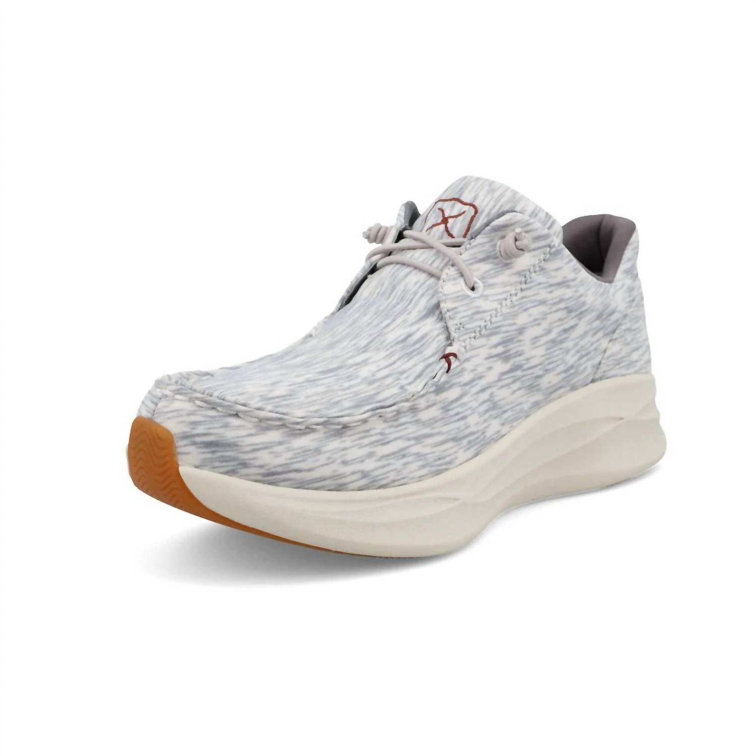 TWISTED X Women's Feather Western Athletic Shoe in heather grey - women's sneaker - detail view