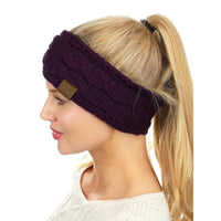 C.C Beanie - Cable Knit Lined Headwrap