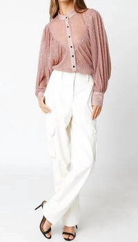 Olivaceous - Selene Metallic Blouse