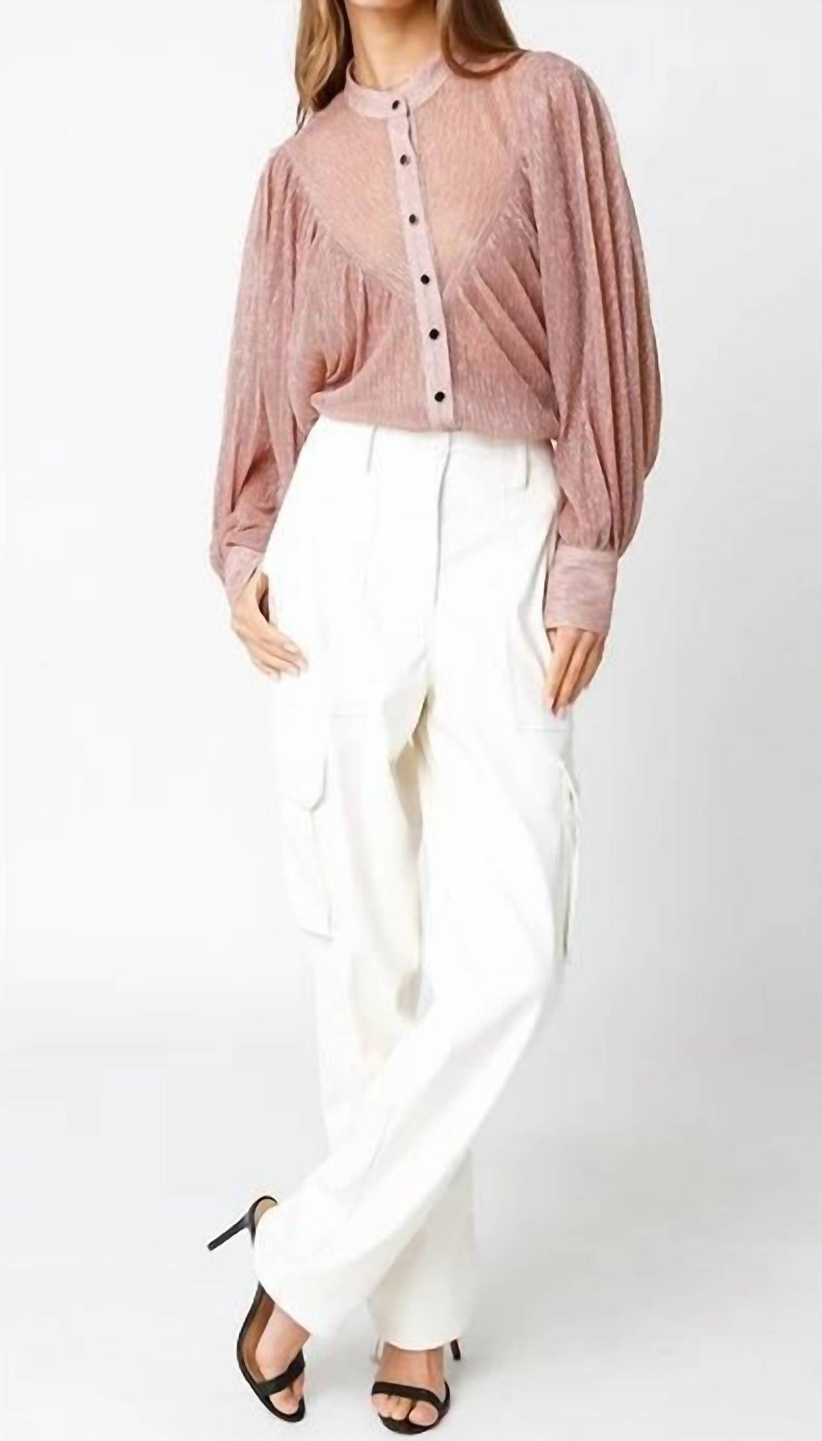 Olivaceous - Selene Metallic Blouse