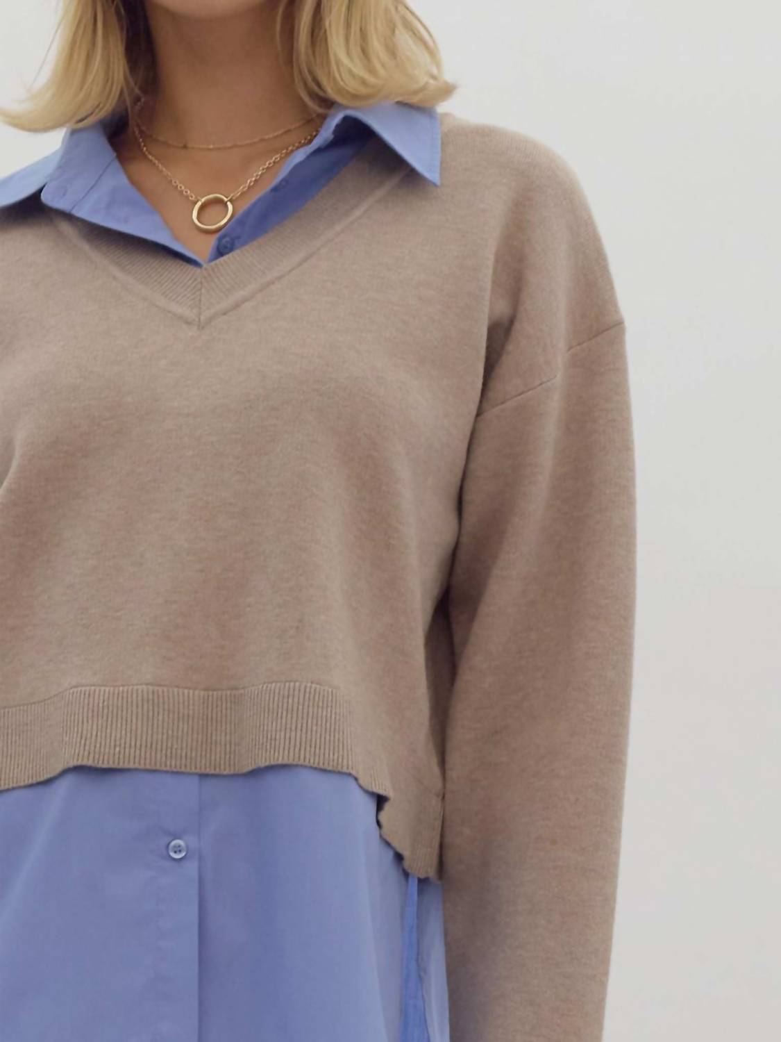 Entro - Trim Twofer Shirt