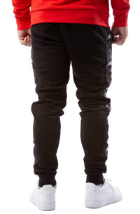 Kappa Kid's 222 Banda Alanz 3 Sweatpants in black grey white - kids' joggers - detail view