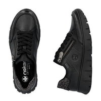 RIEKER Women's N1301 Lace Up Shoes in schwarz - women's sneaker - detail view