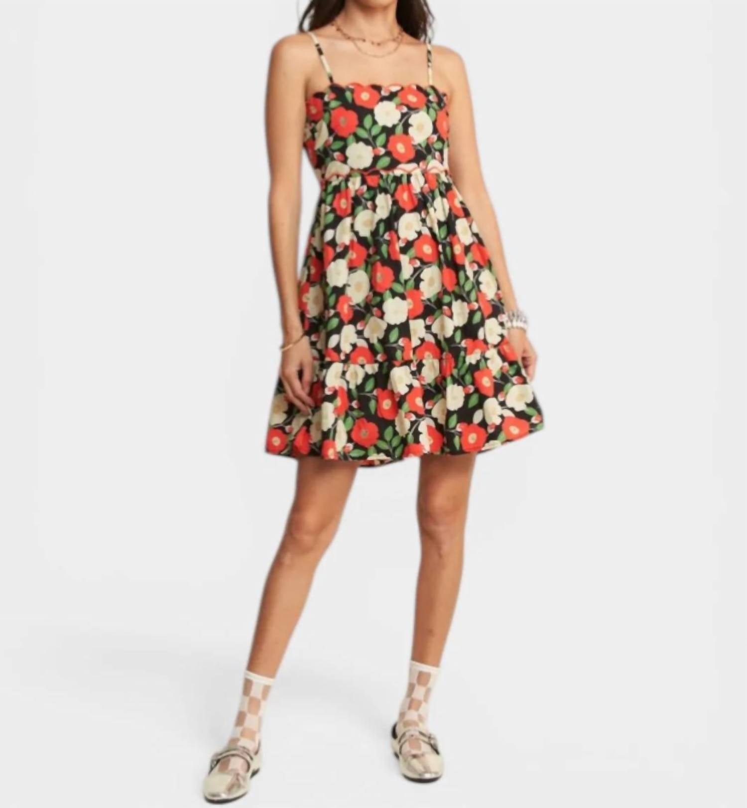 Davi & Dani - Open Back Floral Mini Dress