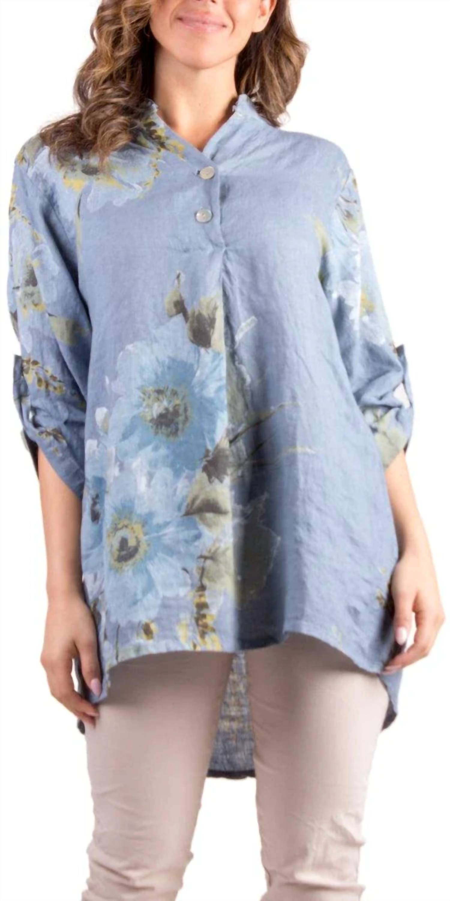 Gigi Moda - Lidia Floral Linen Shirt