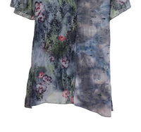 Lv Collection - Floral Asymmetrical Hem Top