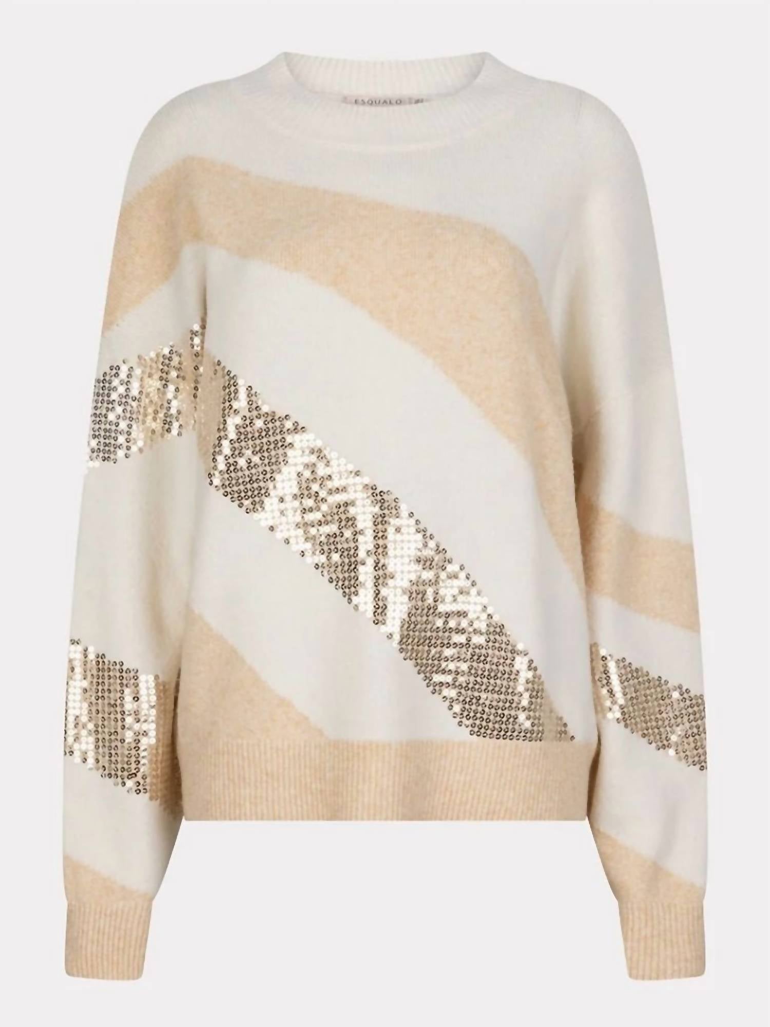 Esqualo - Diagonal Sequins Sweater