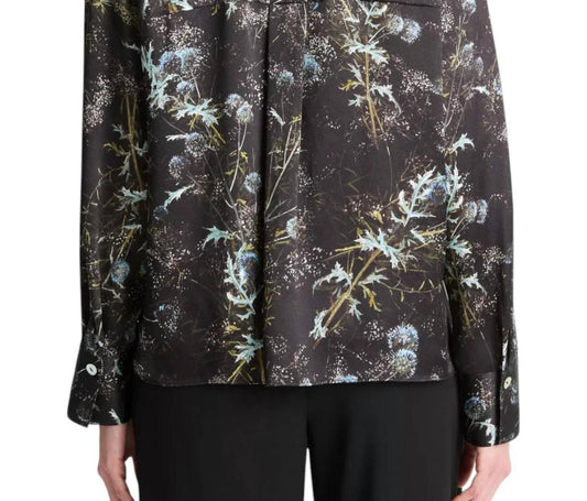 Vince - THISTLE DRAPED COLLAR BLOUSE