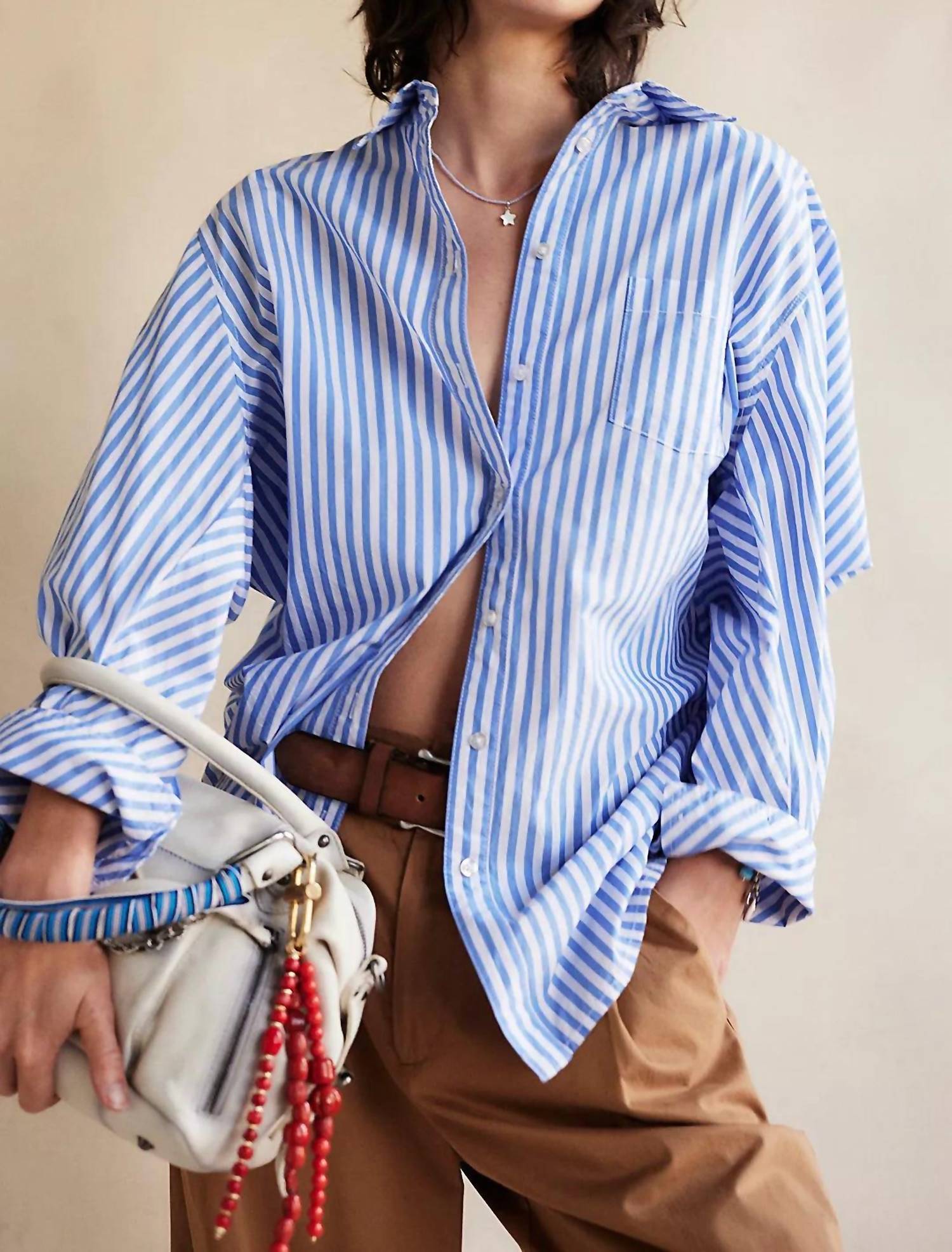 Free People - Sabine Striped Articulated Shirt