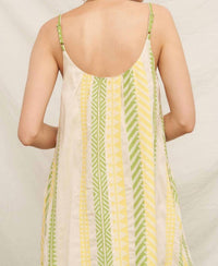 En Creme - Neon Embroidered Cami Maxi Dress