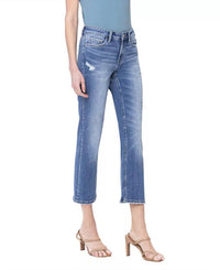 Vervet By Flying Monkey - Women's Mid-Rise Straight Crop Jean