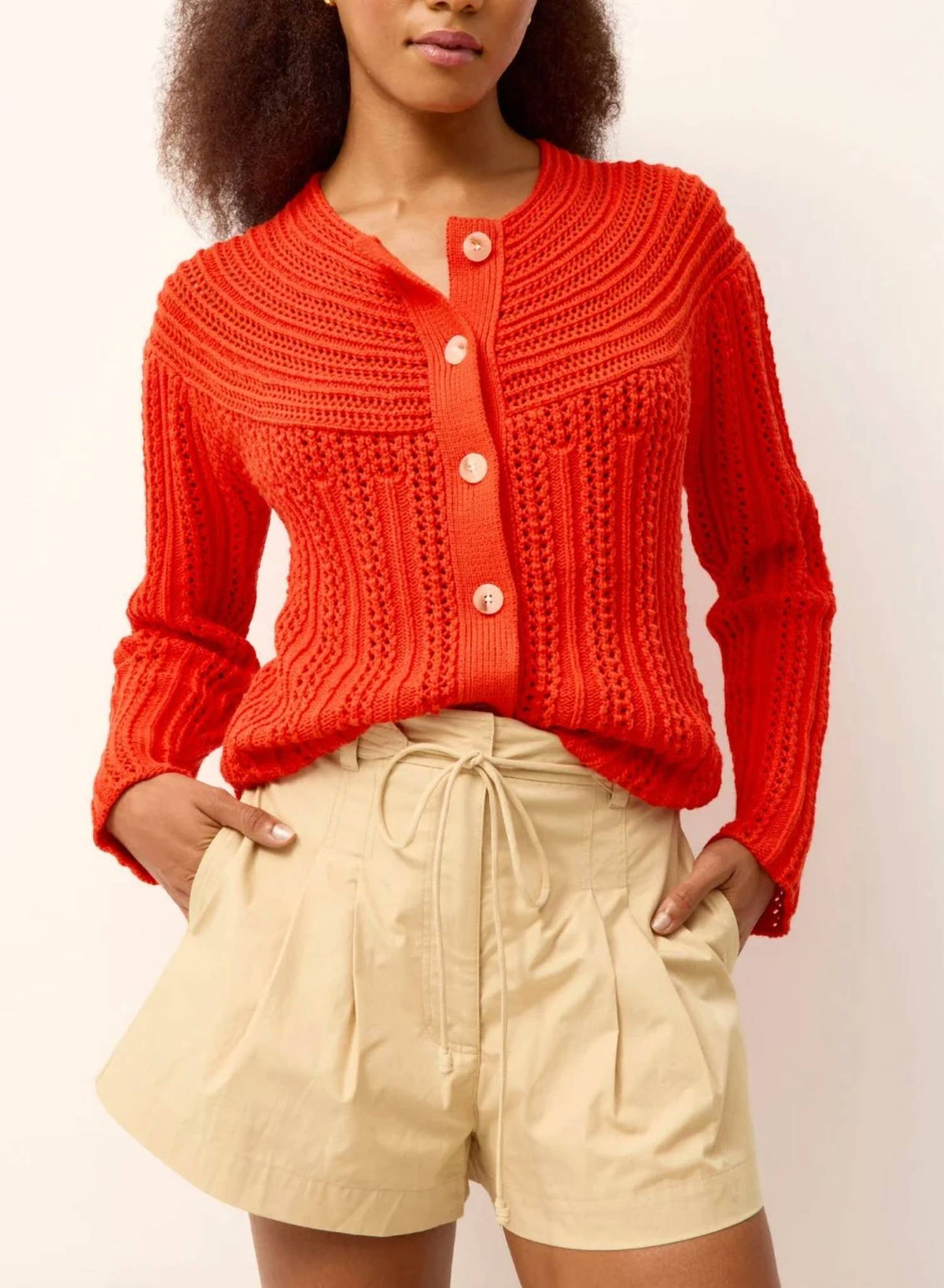 Marie Oliver - Emory Button Front Placket Cardigan