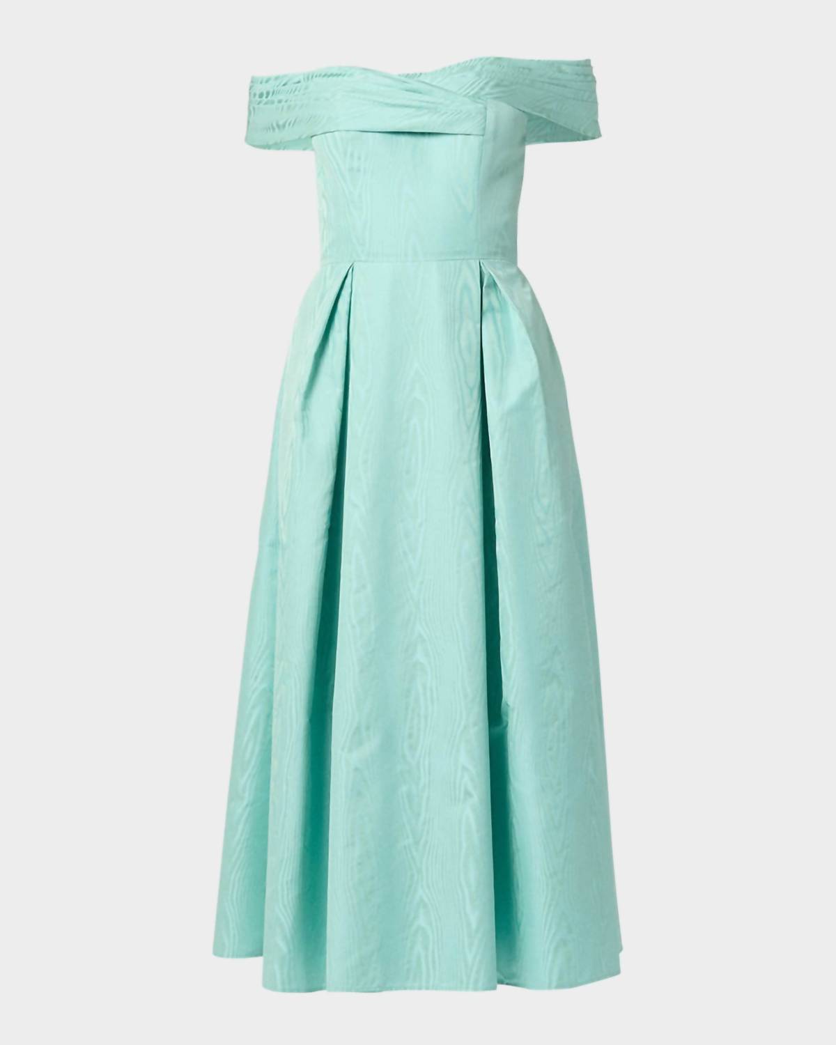 Shoshanna - June Pleated Off-shoulder Midi Dress