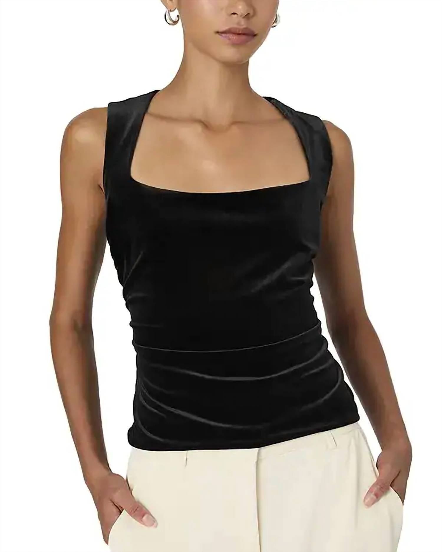 French Connection - Stretch Velvet Corset Top
