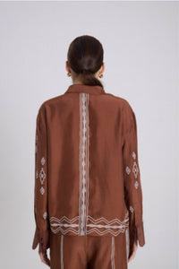 Maria Cher Mile Hile Stella Shirt in tobacco - women's shirt - alternate view