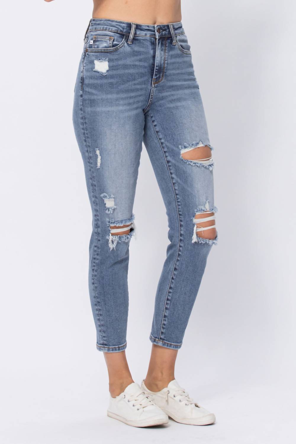 Judy Blue - High Rise Destroyed Slim Fit Jeans