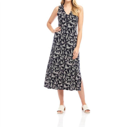 Karen Kane - Sleeveless V-Neck Midi Dress