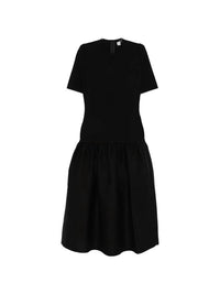 TOTEME Twinflowers Midi Tee Dress in black - women's dress - alternate view