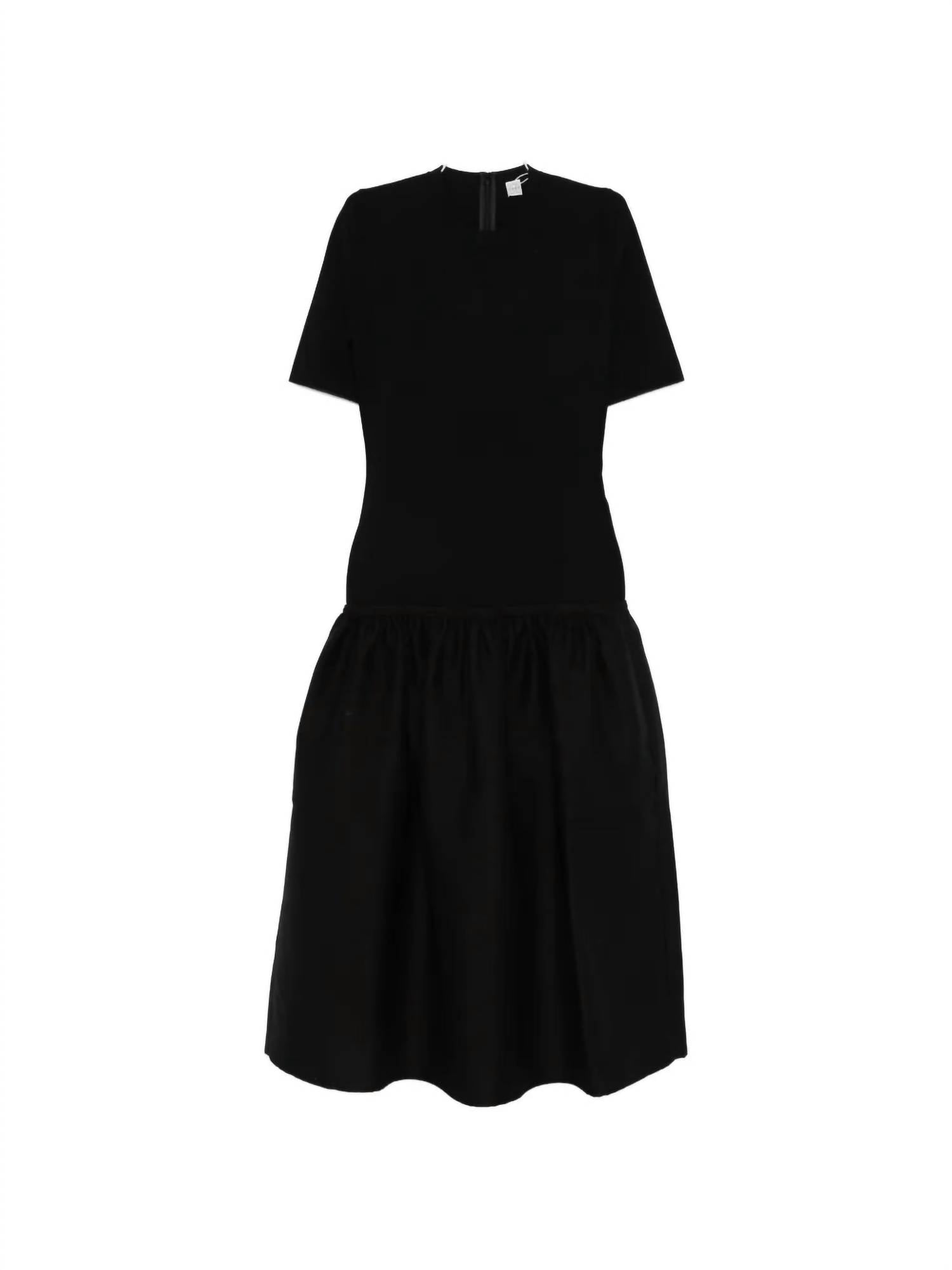TOTEME Twinflowers Midi Tee Dress in black - women's dress - alternate view