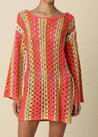 Olivaceous - Phoenix Long Sleeve Crochet Cover Up