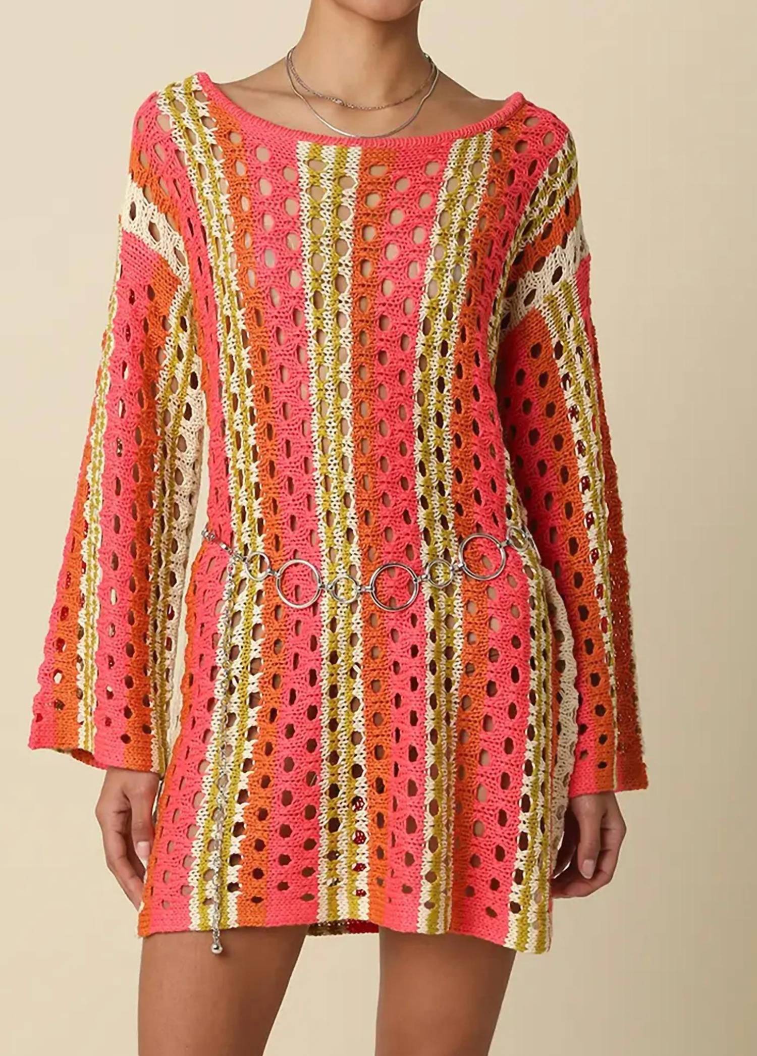 Olivaceous - Phoenix Long Sleeve Crochet Cover Up