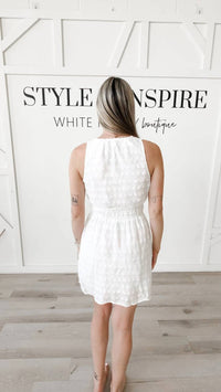 Lovestitch - Brielle Eyelet Surplice Mini Dress