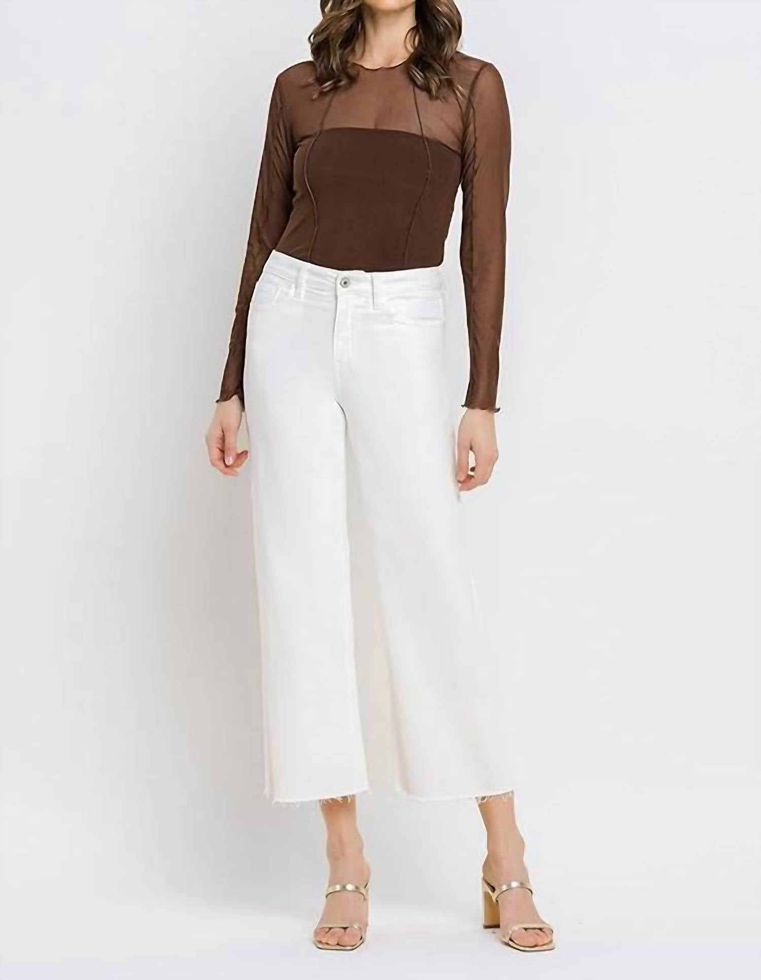 Vervet By Flying Monkey - High Rise Crop Wide Leg Jeans