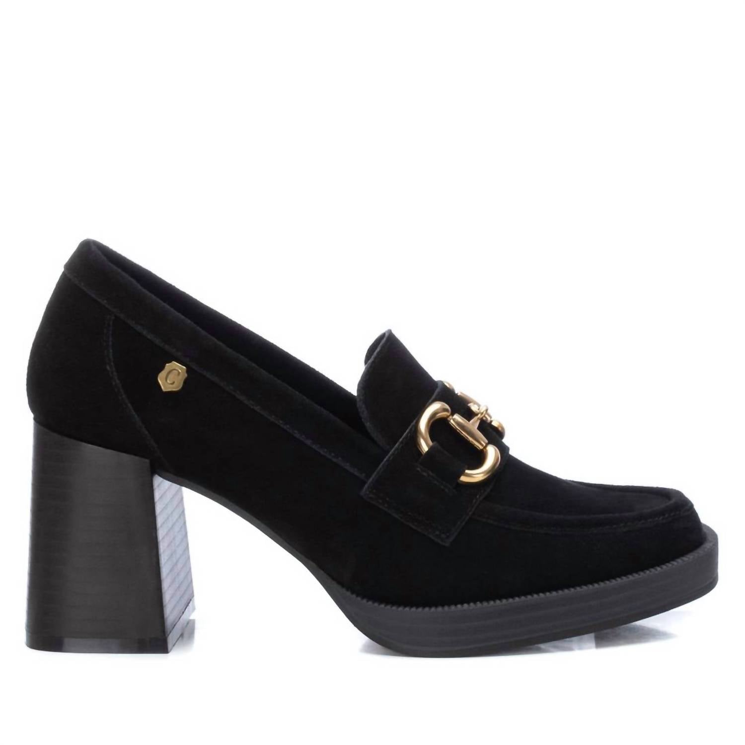 Xti - Women's Suede Heeled Loafers