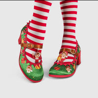 Hot Chocolate Design Women's Mid Heels Elf Mary Jane Pump in multi xmas - women's heels - alternate view