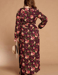 Oddi - Floral Button-down Maxi Dress
