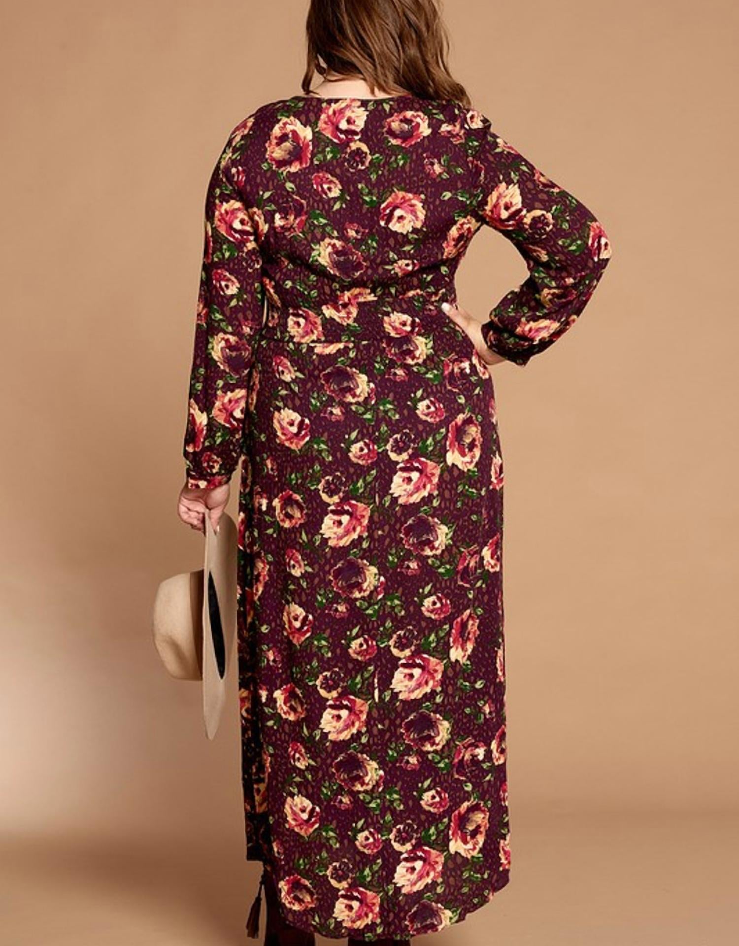 Oddi - Floral Button-down Maxi Dress