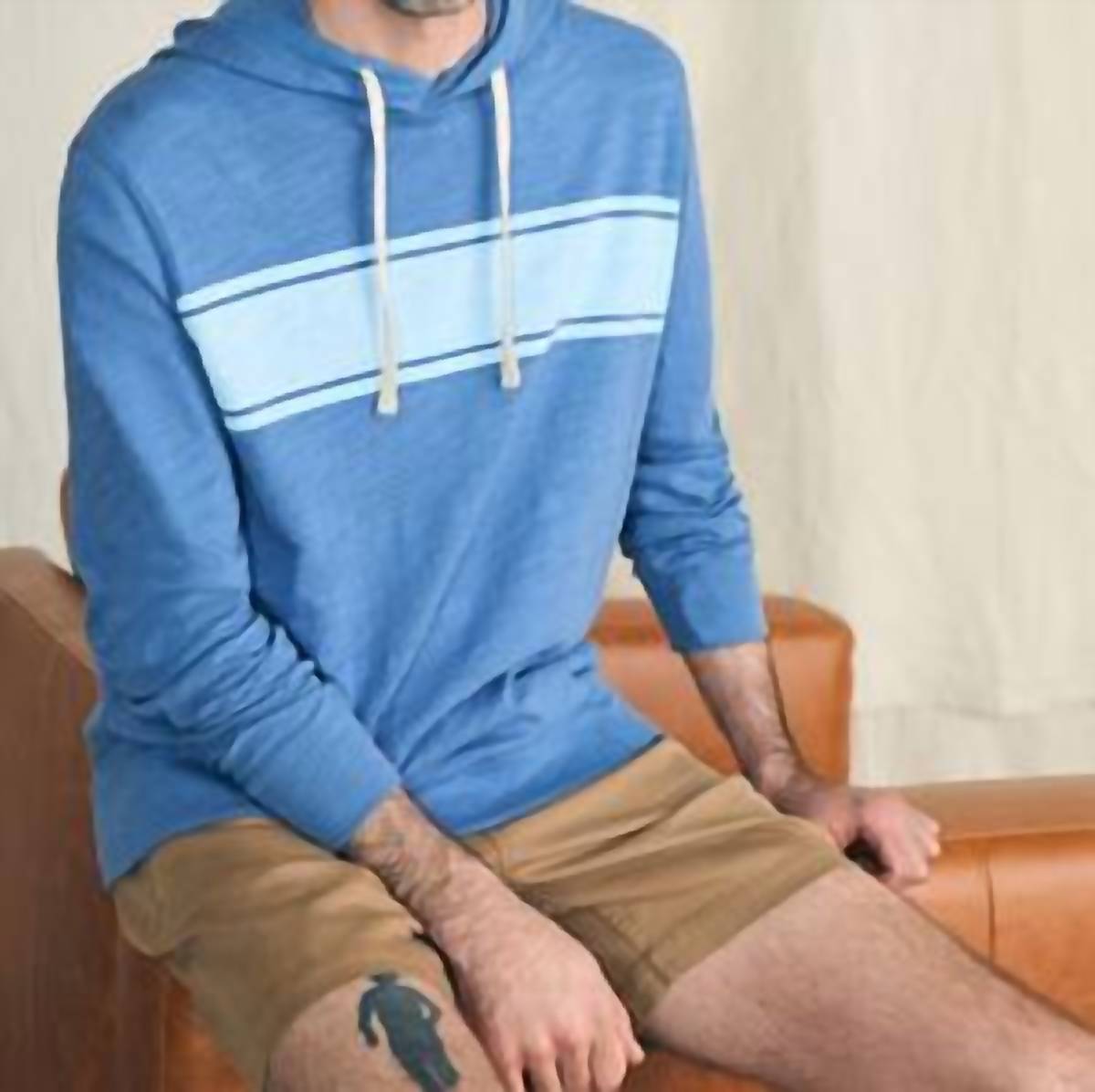 Faherty - Surf Stripe Slub Hoodie